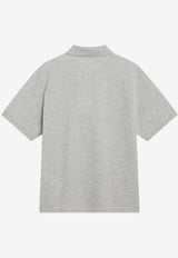 Saint Laurent Cassandre Piqué Polo T-shirt Gray 844845Y37HC/S_YSL-1403