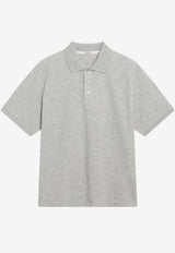 Saint Laurent Cassandre Piqué Polo T-shirt Gray 844845Y37HC/S_YSL-1403