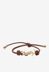 Saint Laurent Cassandre Leather Cord Bracelet Brown 861459AAF9R/S_YSL-2955