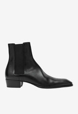 Saint Laurent Stanton Leather Chelsea Boots Black 86126125V00/S_YSL-1000