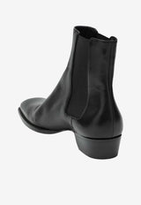 Saint Laurent Stanton Leather Chelsea Boots Black 86126125V00/S_YSL-1000