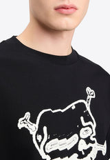 Palm Angels Skull Print T-shirt Black PMAA109S26JER004_1003