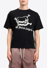 Palm Angels Skull Print T-shirt Black PMAA109S26JER004_1003