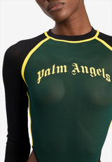 Palm Angels Curved Logo Bodysuit Green PWDD01DS26FAB001_5518