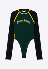 Palm Angels Curved Logo Bodysuit Green PWDD01DS26FAB001_5518