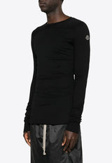 Moncler + Rick Owens Girder Long-Sleeved T-shirt Black MU01F8D0189AHD_999