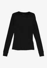 Moncler + Rick Owens Girder Long-Sleeved T-shirt Black MU01F8D0189AHD_999