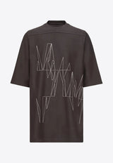 Moncler + Rick Owens Jumbo Geometric stitch T-shirt Black MU01F8C0489B7R_256