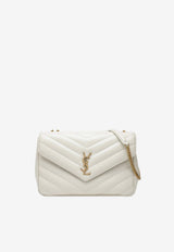 Saint Laurent Large Loulou Quilted Leather Shoulder Bag Cream 803541AAEAX/S_YSL-9207