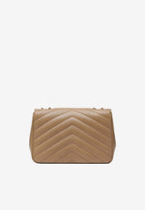 Saint Laurent Large Loulou Quilted Leather Shoulder Bag Beige 803541AAEAX/S_YSL-2357