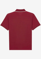 Saint Laurent Cassandre Cotton Pique Polo T-shirt Burgundy 862976Y37ZE/S_YSL-6190