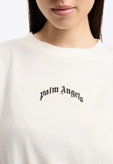 Palm Angels Curved Logo Oversized T-shirt Off-white PWAA07CS26JER002_0310