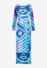 Vivara Print Maxi Tulle Dress