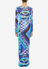 Vivara Print Maxi Tulle Dress