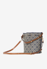 Tory Burch T Monogram Jacquard Bucket Bag Blue 181372--405