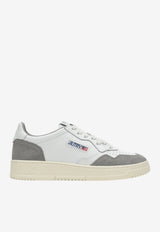 Autry Medalist Low-Top Sneakers in Leather and Suede White AULMFT01/S_AUTRY-FT01