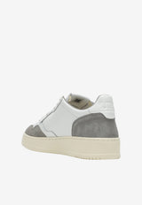 Autry Medalist Low-Top Sneakers in Leather and Suede White AULMFT01/S_AUTRY-FT01
