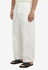 Jacquemus Marin Wide-Leg Pants White PAM00574-AW00648-100