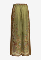 Zimmermann Indra Printed Pants Green 6251PSS262KHSF_a06da5bd-b946-409c-b90c-f952b23b49b7