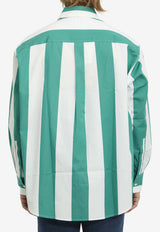 Jacquemus Camargue Striped Shirt Green SHM00605-AW00796-5LS
