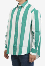 Jacquemus Camargue Striped Shirt Green SHM00605-AW00796-5LS