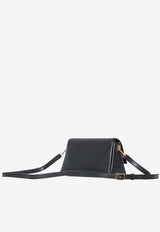 Tory Burch Small Charlie Leather Clutch Bag Black 180725--001