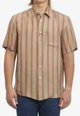Saint Laurent Cassandre Striped Shirt Beige 859781-Y2N33-9774