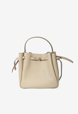 Tory Burch Romy Hammered Leather Bucket Bag Beige 166982--023