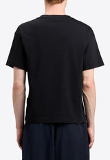Palm Angels Curved Logo T-shirt Black PMAA109S26JER00G_1003