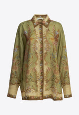 Zimmermann Indra Silk Habotai Casual Shirt Green 8686TSS262KHSF_ff9cb33a-9fda-441e-b473-7e757bc4d2b2