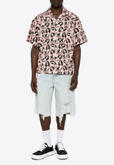 Palm Angels Pinup Print Bowling Shirt Pink PMGG00DS26FAB001_3084