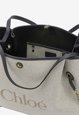Chloé Large Clover Canvas and Leather Tote Bag Beige CH26AS655S6344C_8eee8579-9aff-43c8-810c-ac2a21abfafc