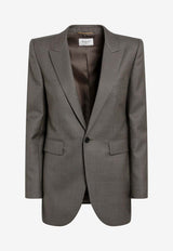 Saint Laurent Single-Breasted Wool Blazer Taupe 832778Y2J02/S_YSL-1480