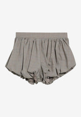The Frankie Shop Checked Balloon Shorts Beige SHFS22029WO/S_THE-937
