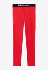 Palm Angels Classic Logo Sport Leggings Red PWVG016S26FAB001_2510