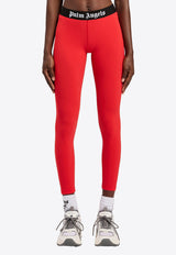 Palm Angels Classic Logo Sport Leggings Red PWVG016S26FAB001_2510