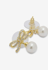 Self-Portrait Embellished Pearl Bow Earrings Gold PF26-600E-GDGOLD_18b0f1aa-1fed-4eb8-97f2-f559fbe9e47b