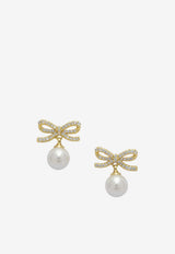 Self-Portrait Embellished Pearl Bow Earrings Gold PF26-600E-GDGOLD_18b0f1aa-1fed-4eb8-97f2-f559fbe9e47b