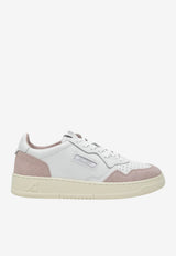 Autry Medalist Leather and Suede Low-Top Sneakers White AULWPK06/S_AUTRY-PK06