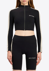 Palm Angels Classic Logo Cropped Training Jacket Black PWVB001S26FAB001_1003