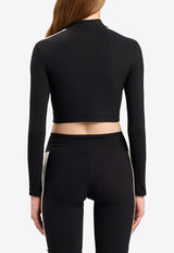 Palm Angels Classic Logo Cropped Training Jacket Black PWVB001S26FAB001_1003
