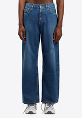 Palm Angels Curved Logo Loose Jeans Blue PMYA049S26DEN00A_4444