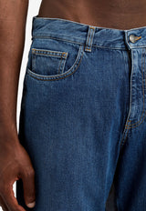Palm Angels Curved Logo Loose Jeans Blue PMYA049S26DEN00A_4444