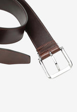 The Frankie Shop Sarno Smooth Leather Buckle Belt Brown BEFS21157LE/S_THE-290