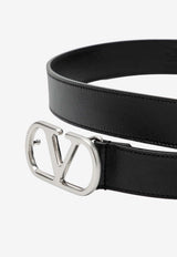 Valentino VLogo Signature Leather Belt Black 9Y2T0SM3UPC/T_VALE-0NO