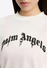 Palm Angels Curved Logo Boxy T-shirt Off-white PWAA079S26JER004_0310