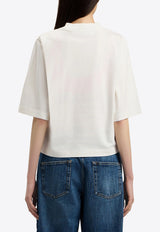 Palm Angels Curved Logo Boxy T-shirt Off-white PWAA079S26JER004_0310