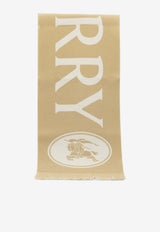 Burberry EKD Jacquard Fringed Scarf Beige 8126859_afc40c2c-f4f9-4361-89a9-7d8e2333baae