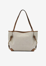 Chloé Large Clover Canvas Tote Bag Beige CH26AS655S6326M_ff16c363-fde4-4646-a784-df577054cfe2
