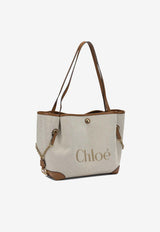 Chloé Large Clover Canvas Tote Bag Beige CH26AS655S6326M_ff16c363-fde4-4646-a784-df577054cfe2